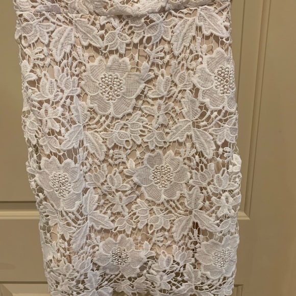 LOFT cream/nude lace overlay dress - Picture 5 of 13